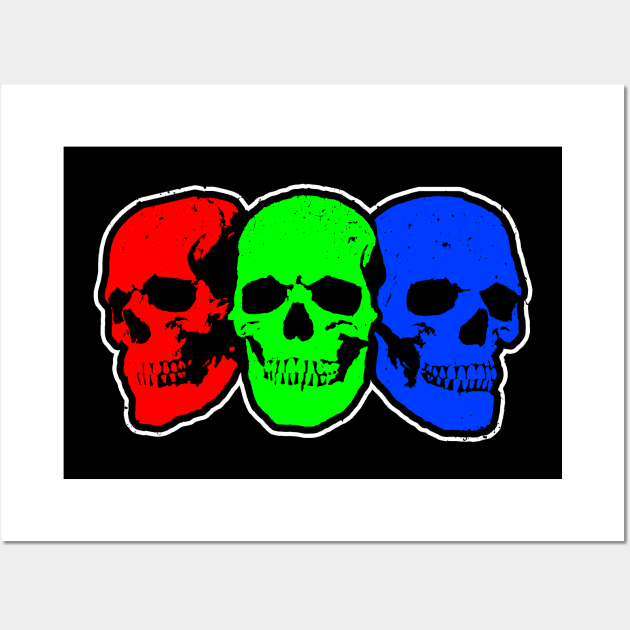 RGB Skulls Wall Art by VOLPEdesign